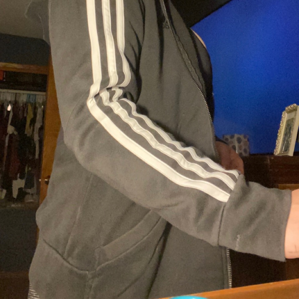 Black adidas zip up jacket